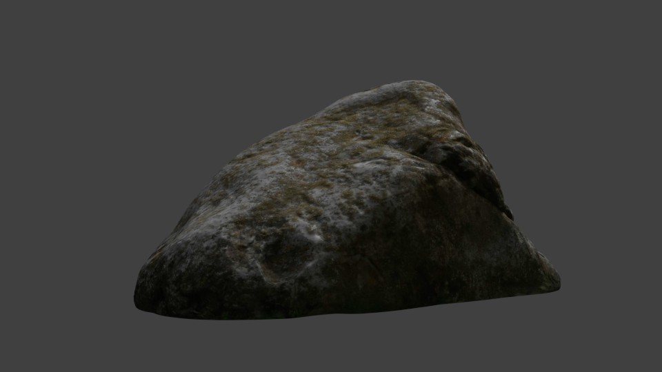 Realistic photoscanned stone or boulder preview image 1